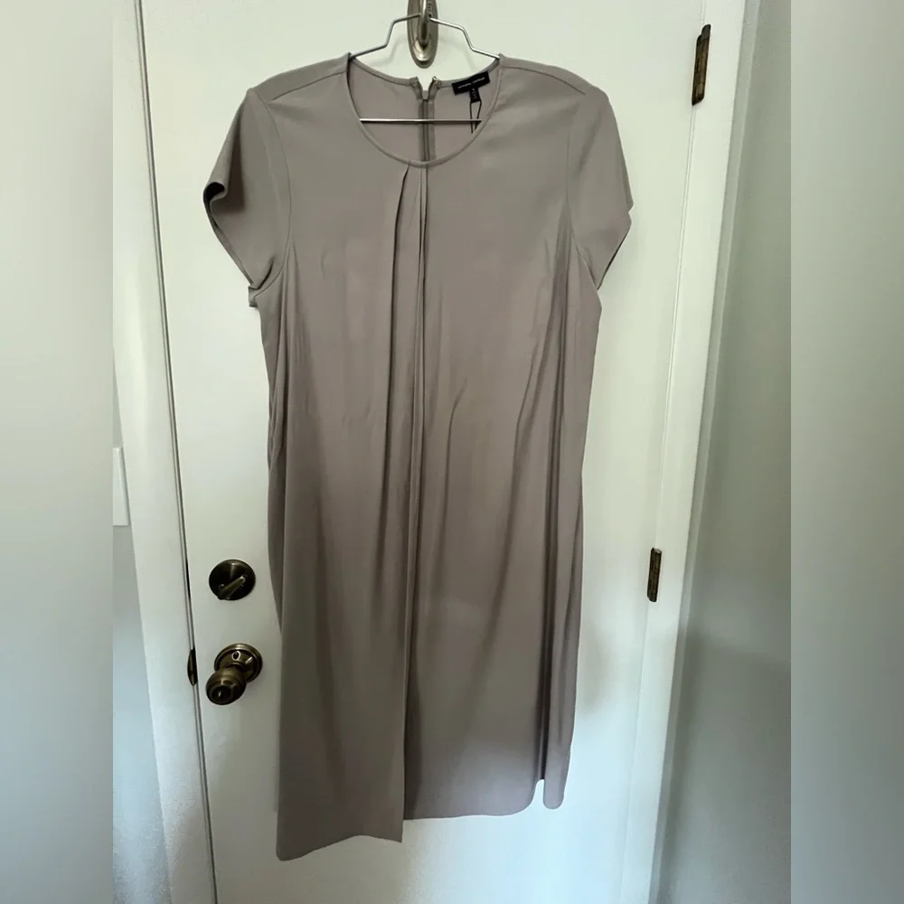 Universal Standards Vesper Polina Dove Gray Drape Dress Workdress NO BELT - Picture 10 of 16